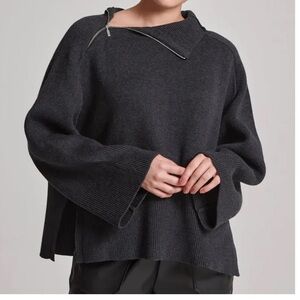 WAT the brand side zip knitted jumper